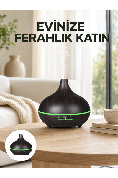 ARNEER Mey İthalat® 7 Renk Işıklı Ultrasonik Hava Difüzörü – Sessiz Ve Güvenli Kullanım Yeni Nesil