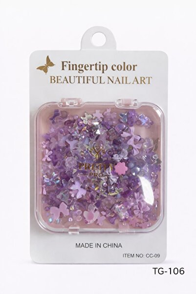 Gold Beauty 3D Fosforlu Kelebek Charm Tırnak Süsü - Protez tırnak Nail Art Sü...
