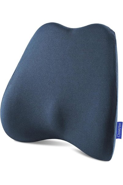 Oxsaytee Lumbar Support Pillow Blue, Breathable Mesh Back Cushion