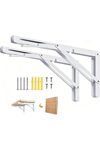 Generic Heavy Duty Cold-Rolled Steel Folding Shelf Brackets - 90° Self-Lockin...