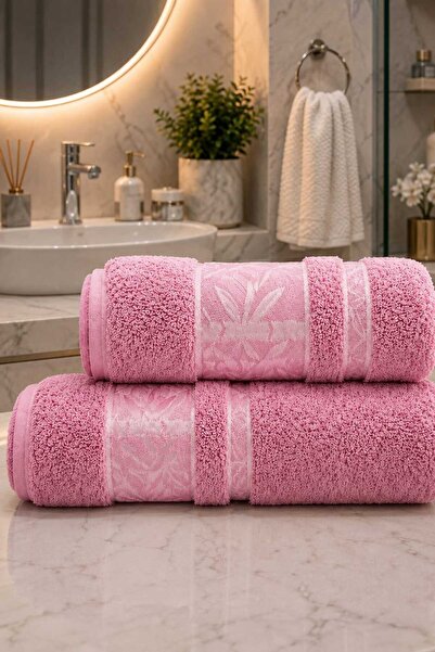 Mela Home Bamboo 2-Piece Bath Towel Set - Hand and Face Towels - Dowry - Gift...