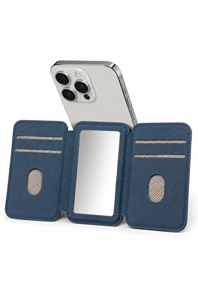 WATCHOFROYAL Fixo Stand Navy Blue Magnetic Adhesive Card Holder