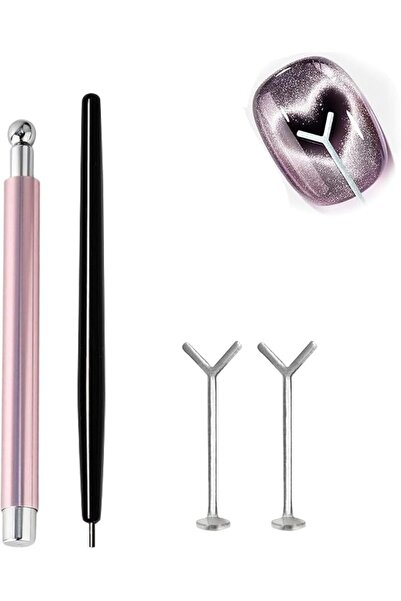 Generic 4-Piece Magnetic Nail Art Tools Cat Eye Magnet Set with Bead-Attracti...