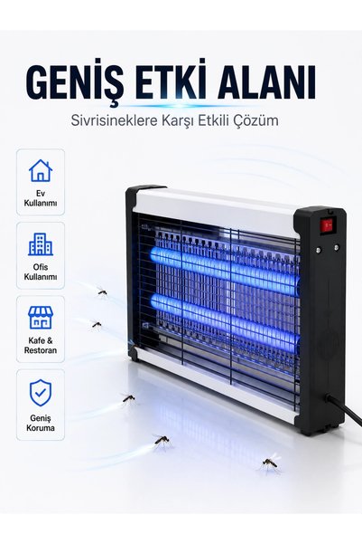 ARNEER Mey İthalat® 10W Uv Haşere Kontrol Cihazı – Sessiz Çalışan Elektrikli Sinek Öldürücü Lamba