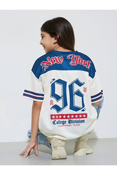 Styli Teen Girls Color Block Printed Oversized T-Shirt