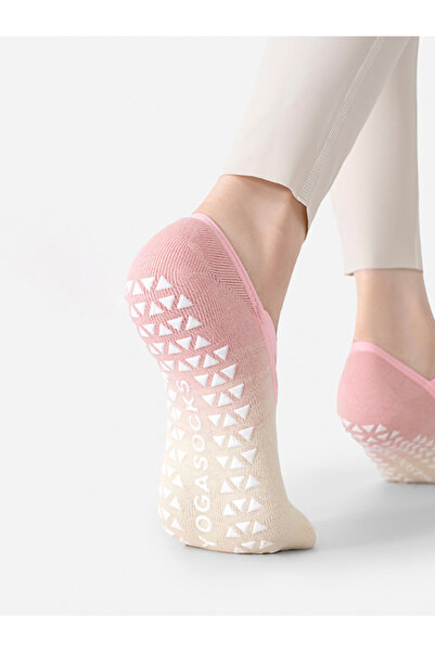 Styli Multi-Color Silicon Pad Contrast Cross Over Strap Yoga Socks