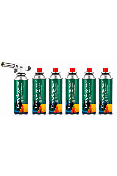 tub shop TUBSHOP 5 ADET BÜTAN PROPAN GAZ + 1 ADET PÜRMÜZ 220 GR