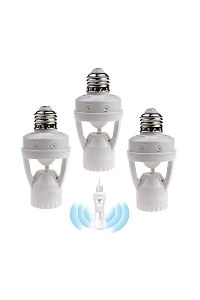 ANYUAN 3 Pieces Motion Sensor Light Socket Smart Screw in Light Bulb Outlet C...