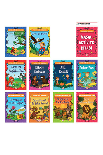 dokuzyayinlari Uykudan Önce Masallar Serisi 10 Kitap Masal Aktivite Kitabı Se...