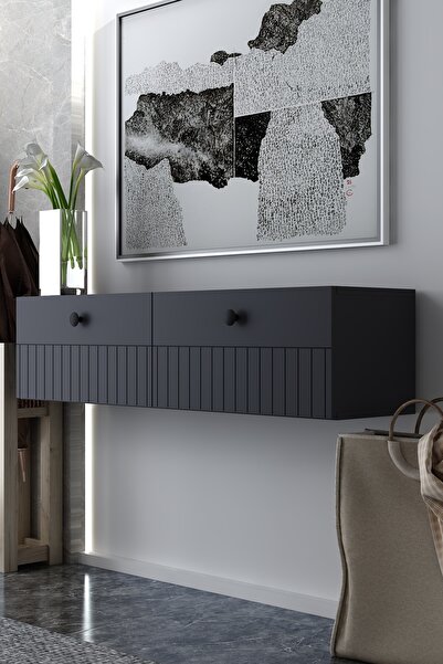 Dekortis Home Dekor 120DHDTDR7A İLAY LAZER DESEN DUVARA MONTE DRESUAR ANTRASİT