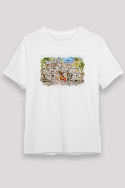 Darkhane Angkor Wat White Unisex T-Shirt T-Shirt