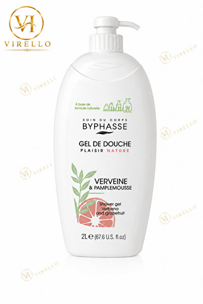 BYPHASSE Plaisir Nature Gel de Duș cu Verbină și Grapefruit, 2 L