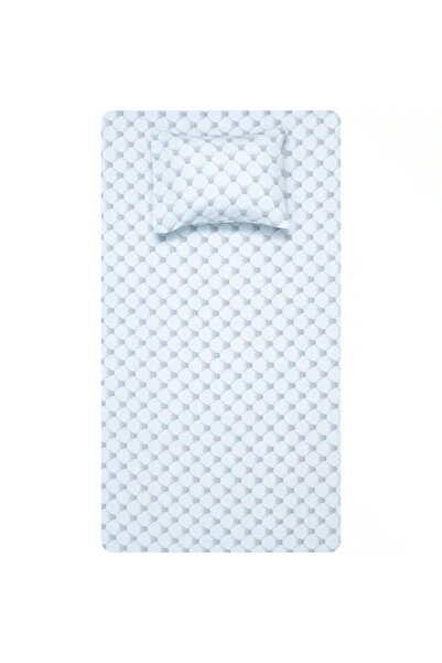 Borea Σεντόνι Φανελένιο Σετ Crown Σιέλ Σιέλ 160 x 240 cm + 50 x 70 cm