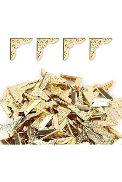 Tazweeq 80 Pcs Metal Book Corner Protectors, Retro Carved Decorative Photo Co...
