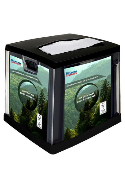 Misavan Dispenser servetele de masa Mini Negru