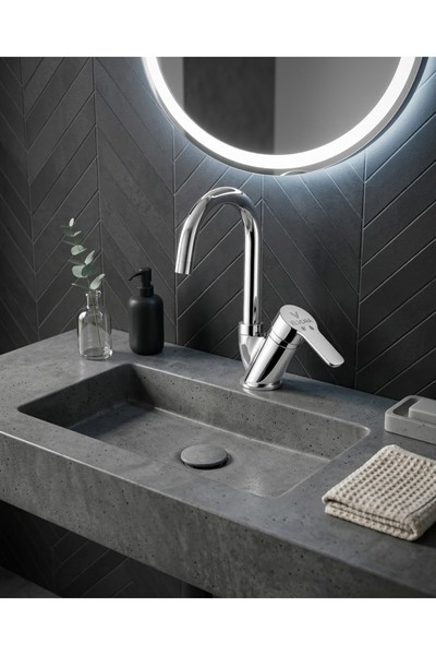 Elvora LÜX KUĞU BANYO LAVABO BATARYASI