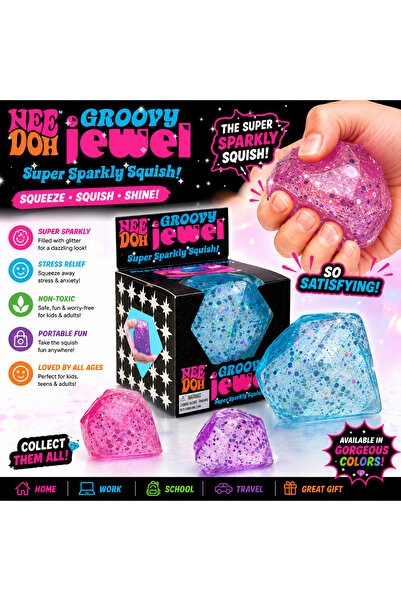 FREE PALACE NeeDoh Groovy Jewel Işıltılı Mini Stres Topu (1 Adet)