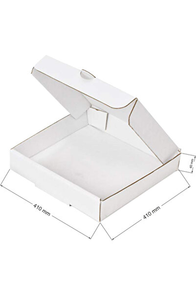 Misavan Cutie pizza alba, interior alb, 41*41*4cm, 100 buc/set