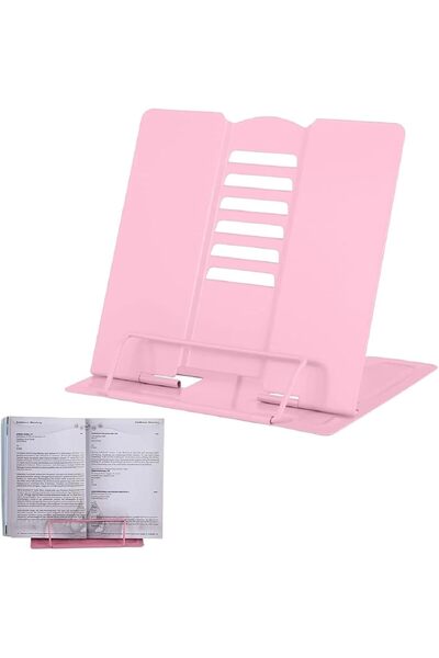 Hobimtek Metal Kitap Okuma Standı 6 Kademe Ayarlanabilir Kitap Tutucu Ofis Ça...