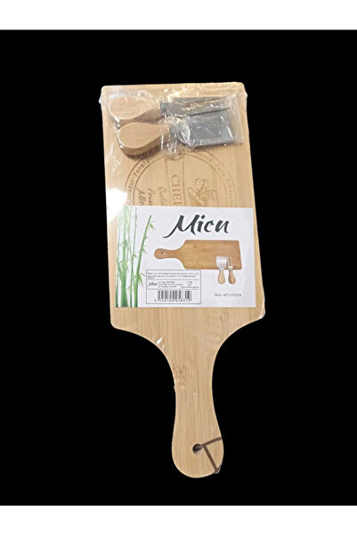 MGEStore Bamboo Handle Cheese Cutting and Presentation Board, Special Fork an...