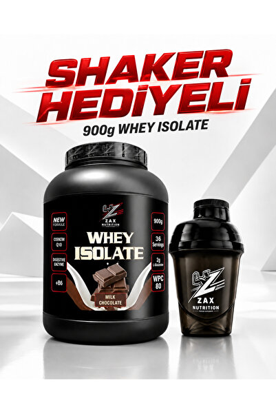 zax nutrition ISOLATE WHEY MILK CHOCOLATE AROMALI 900 GR - SHAKER HEDİYELİ !!!