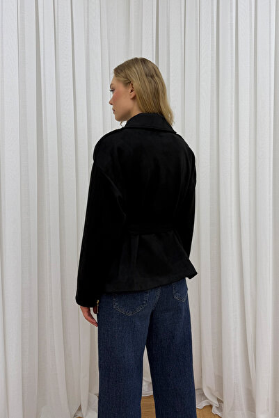 Melike Tatar Zippered Suede Jacket 12-70174