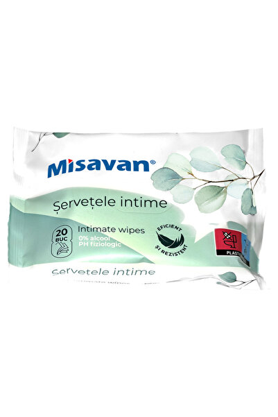 Misavan Servetele umede intime, Misavan, 20 buc
