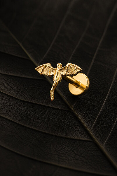 Sinsemilla Jewelry Dragon Altın Çelik 6x1.2mm Labret Piercing