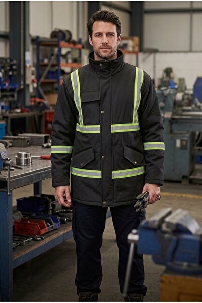 Coşkuner İş Güvenliği Softshell Fosforlu Kaban