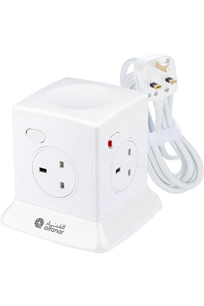 Alfanar Burj 4 Sockets, 1.5mm 2.5 Meters Cables, 13A Fused Plug With Overload...