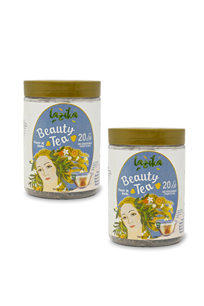 LAZİKA (Set of 2) Beauty Tea - Green Tea, Nettle, Rooibos, Licorice, Avocado ...
