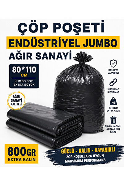Maximum ÇÖP POŞETİ ENDÜSTRİYEL JUMBO 80*110 EXTRA KALIN 10LU.