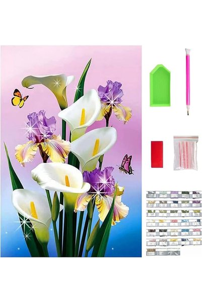 SULFAR 5D Diamond Painting by Number Kits for Adults, Round Full Drill Tulips...