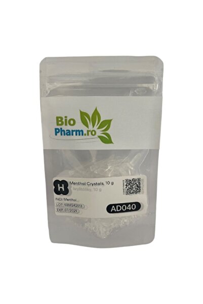 BIOPHARM Cristale de mentol, Biopharm, 10g, pentru efect răcoritor, aromă de ...