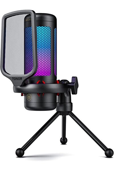 TONOR Gaming Microphone Set, PC Condenser Mic with RGB for Gamers