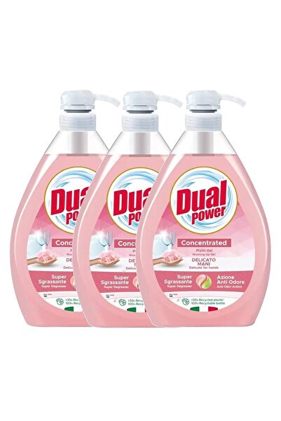 DUAL Set POWER 3 PIESE - DETERGENT DE VASE DELICAT 1000ML