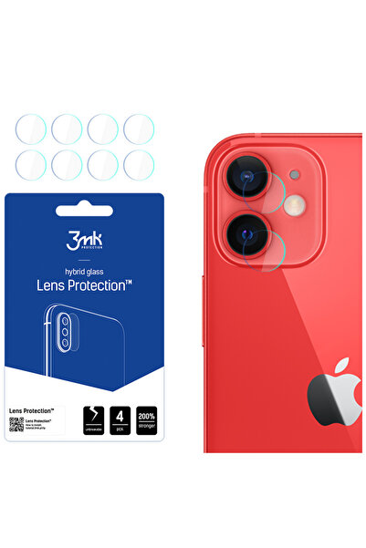3MK Protecție lentilă din sticlă hibridă pentru iPhone 12 Mini