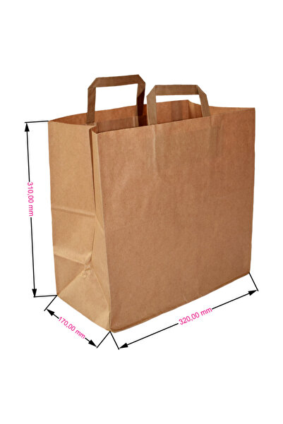 Misavan Sacose din hartie, maner flat, 32*17*31cm, 50 buc/set