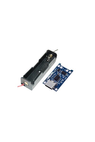 ATOLYE ELEKTRONİK Şarj Edilebilir Güç Seti - TP4056 Type-C Şarj Modülü + 1865...