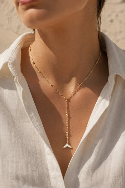 morbella Women's Necklace Gold Fish Tail Figured Dangle Y Necklace Elegant De...
