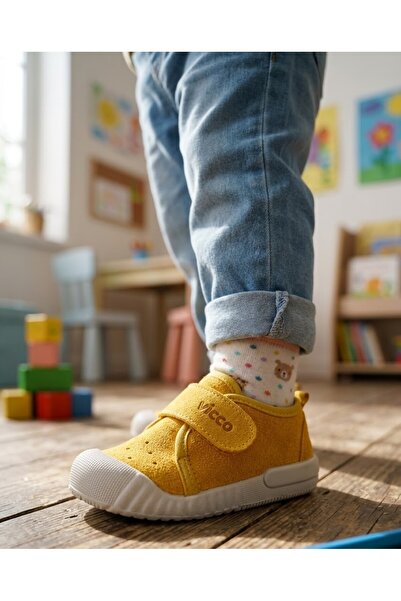 Vicco Anka Baby ortopedske udobne i moderne cipele za svakodnevno nošenje, žute