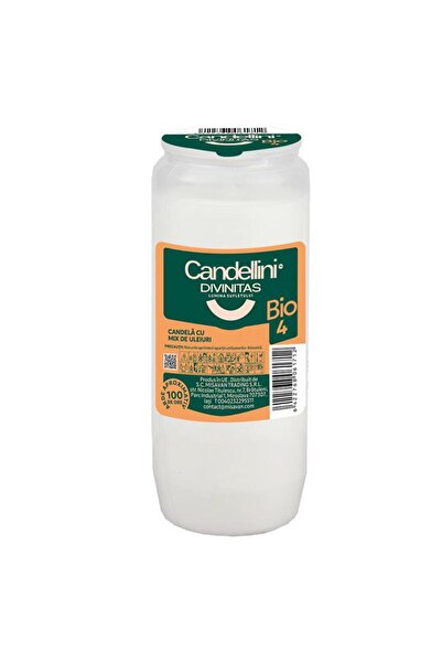 Misavan Candela plastic Candellini BIO 4 Alb