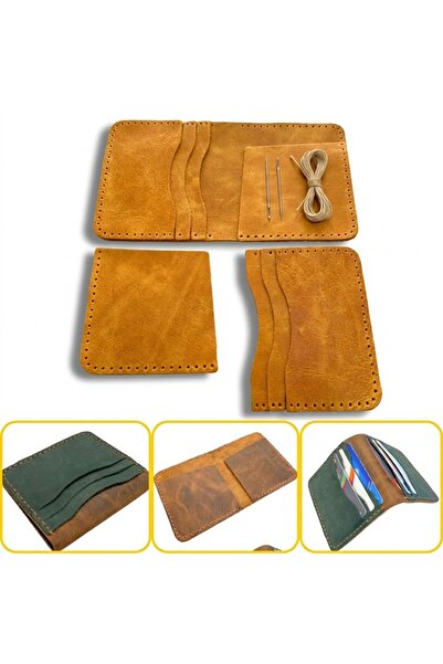 ipekbazaar DIY Koza Leather Wallet Making Set, DIY Handmade Horizontal Men's ...