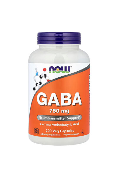 NOW GABA 750 mg 200 Vegetarian Capsul