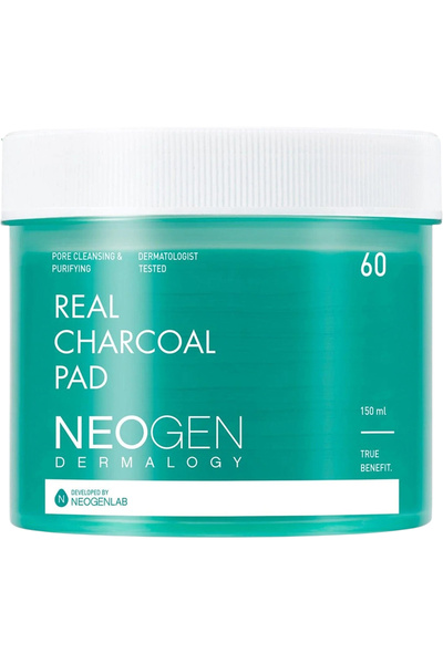 Neogen Dermalogy Real Charcoal Pad Toner de față 150 ml