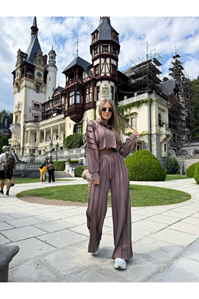 Anysa Trening Bella - Trening Bella – Hanorac Cropped cu Glugă și Pantaloni L...