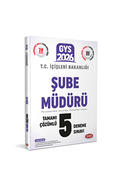 Data Yayınları T.C. İçişleri Bakanlığı Şube Müdürü GYS Tamamı Çözümlü 5 Denem...