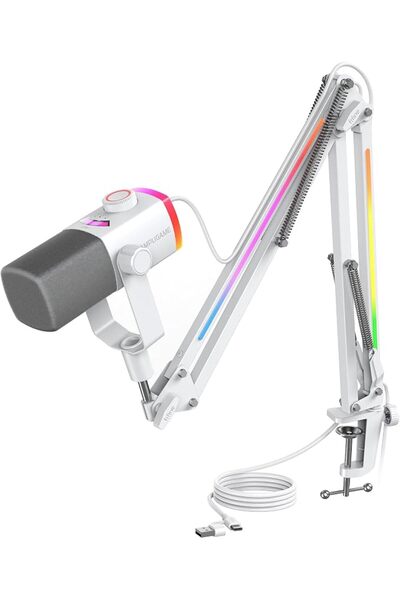 Fifine طقم ميكروفون AM8PROTW للبث المباشر والألعاب، ميكروفون ديناميكي XLR/USB