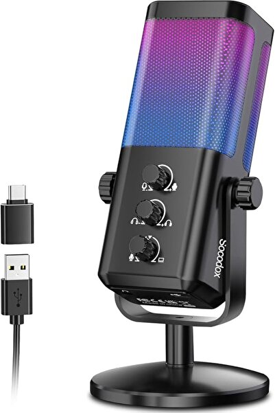Socodox Gaming Mic,Studio Condenser Microphone,with Game Voice Balance& One T...