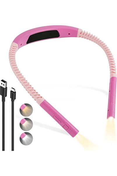 KASTWAVE ضوء قراءة LED للرقبة، 3 أوضاع لدرجة حرارة اللون، 5 مستويات سطوع، قاب...